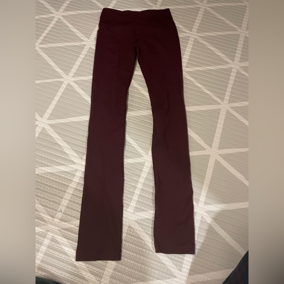 lululemon athletica Pants - Lululemon High Rise Mini Flare Pant Size 2 burgundy